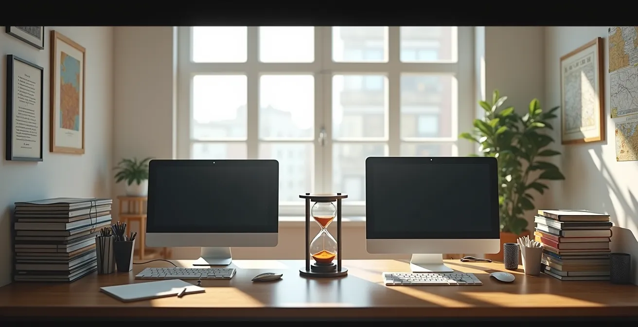 Abstract representation of time flow in gaming with natural chapter breaks versus endless loops