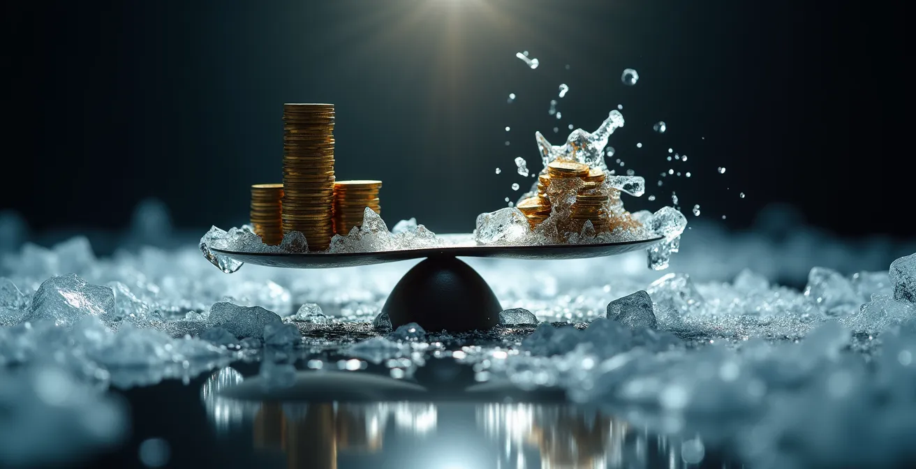 Symbolic representation of software costs over time using abstract visual metaphors