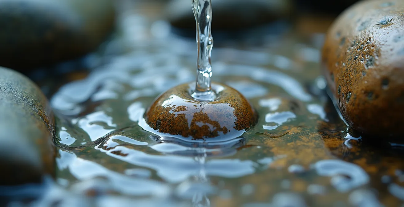 Macro detail of natural textures representing the body's stress response
